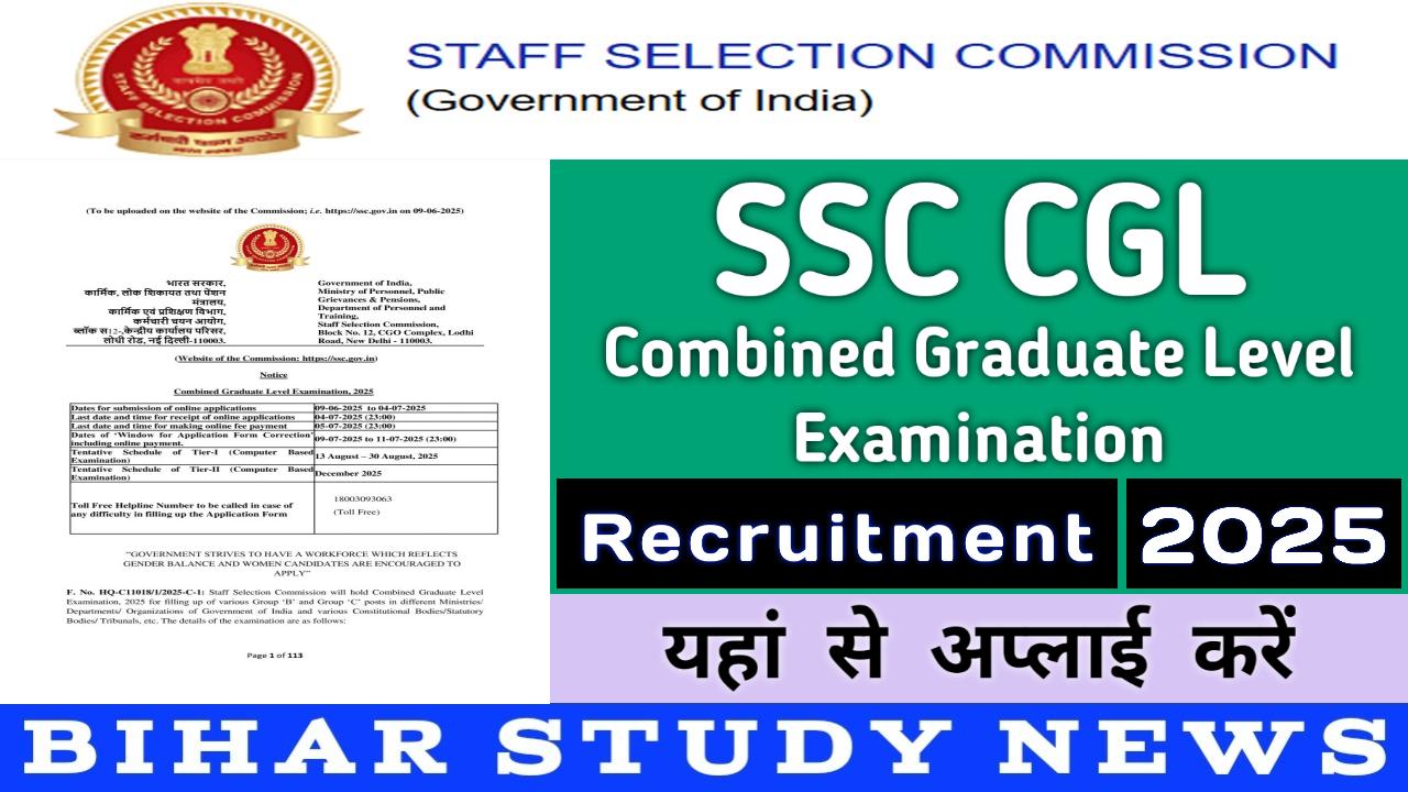 SSC CGL Recruitment 2025