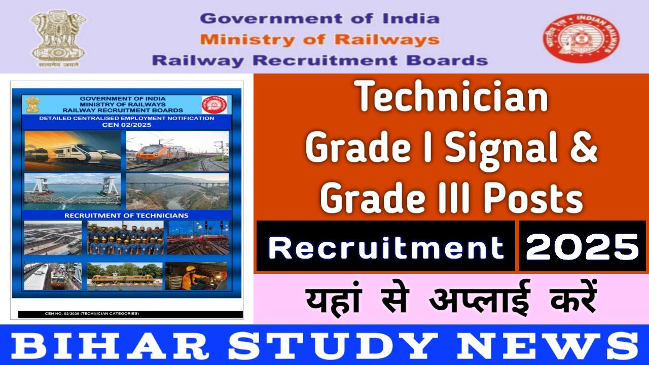 Railway Technician Grade I Signal and Grade III Posts Recruitment 2025