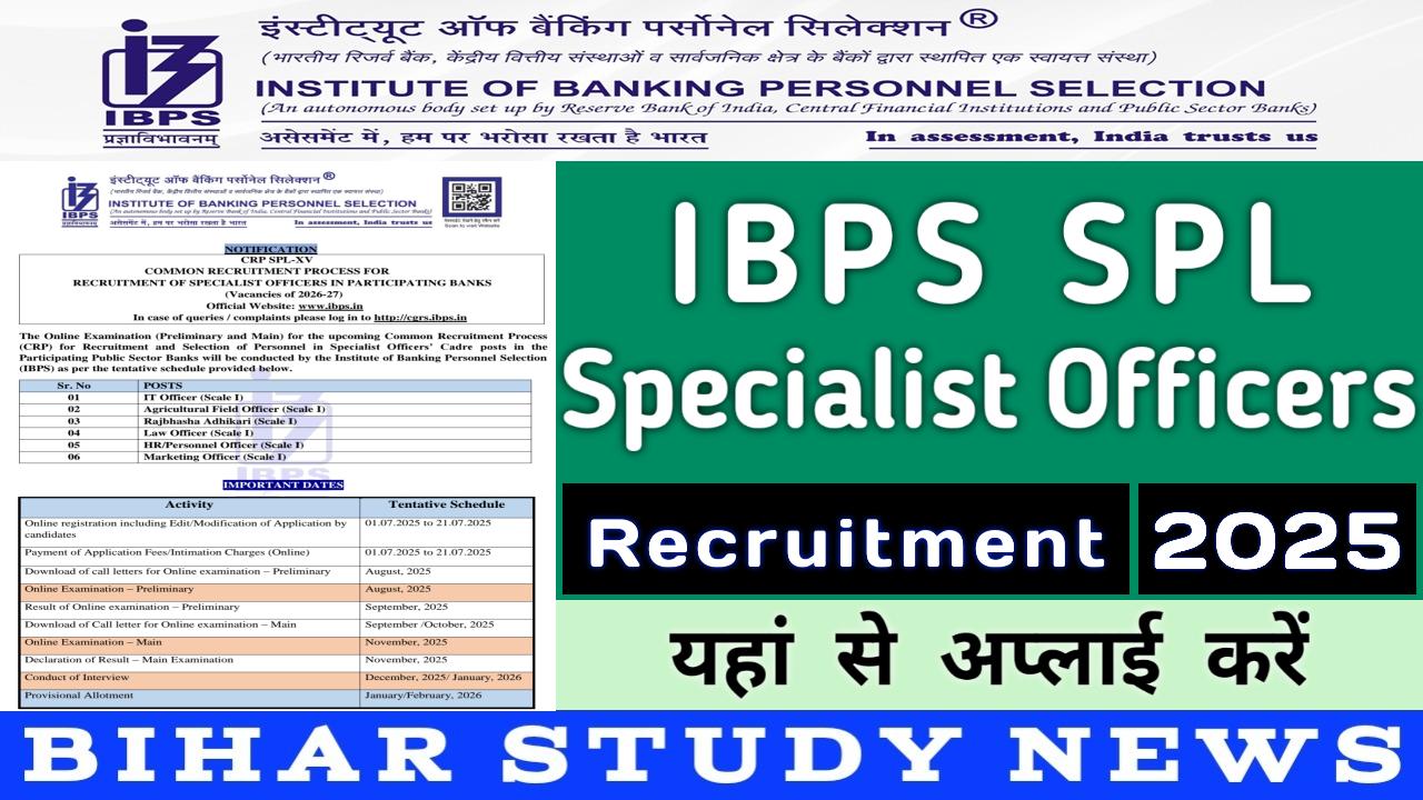 IBPS Specialist Officers Recruitment 2025