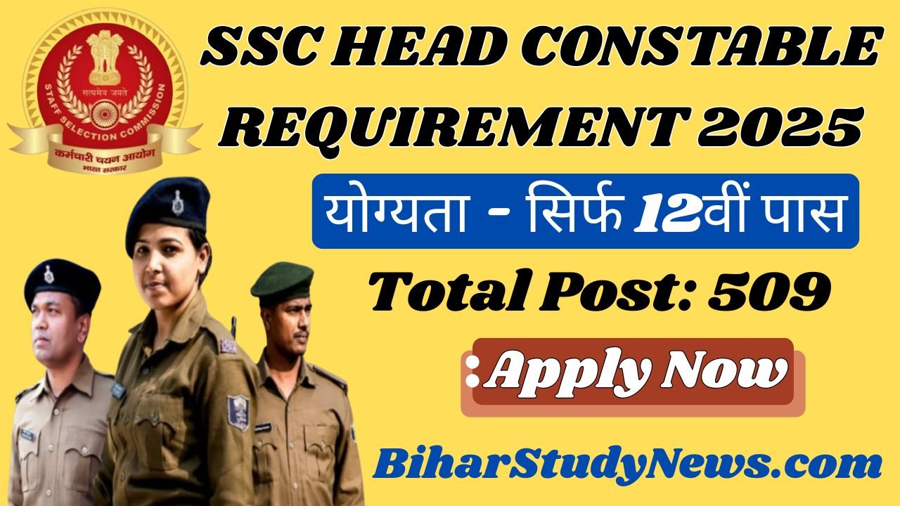 SSC Delhi Police Head Constable Online Apply 2025