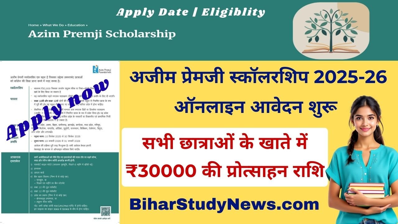 Azim Premji Scholarship 2025-26 Online Apply