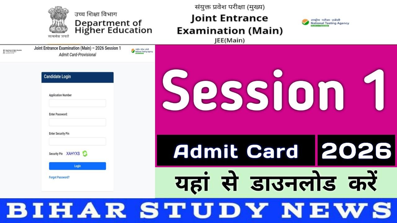 JEE Main Session I Admit Card 2026