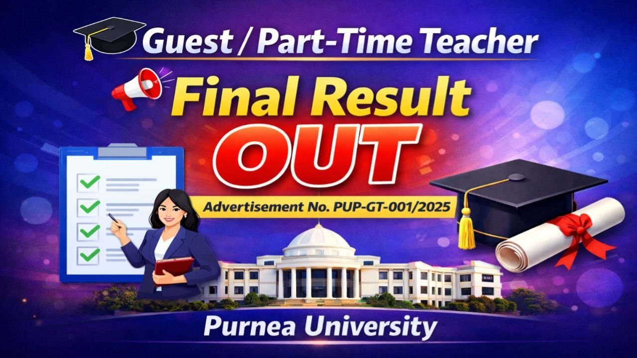 Purnea University Guest Faculty Result 2026