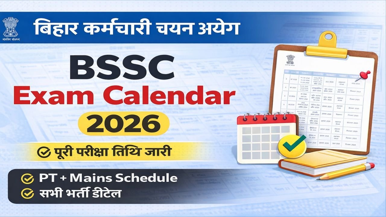 Bihar SSC Exam Calendar 2025-26