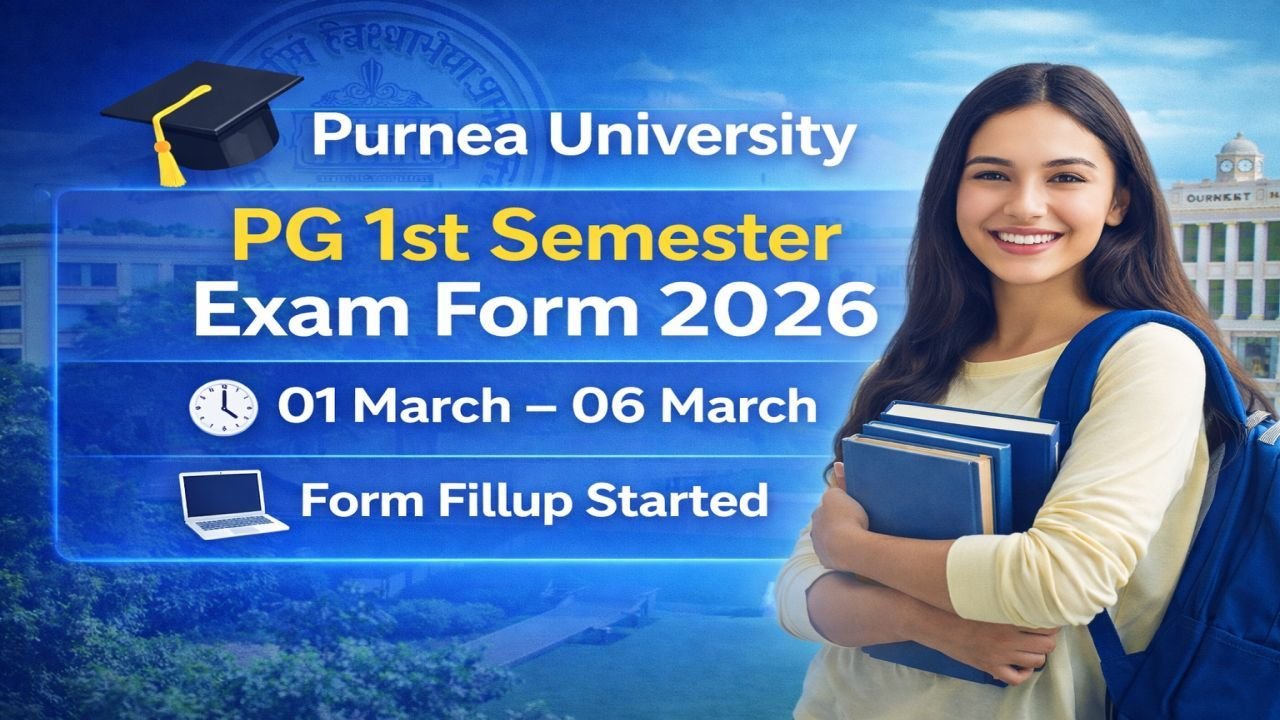 Purnea University PG 1st Semester Exam Form Fill Up 2026