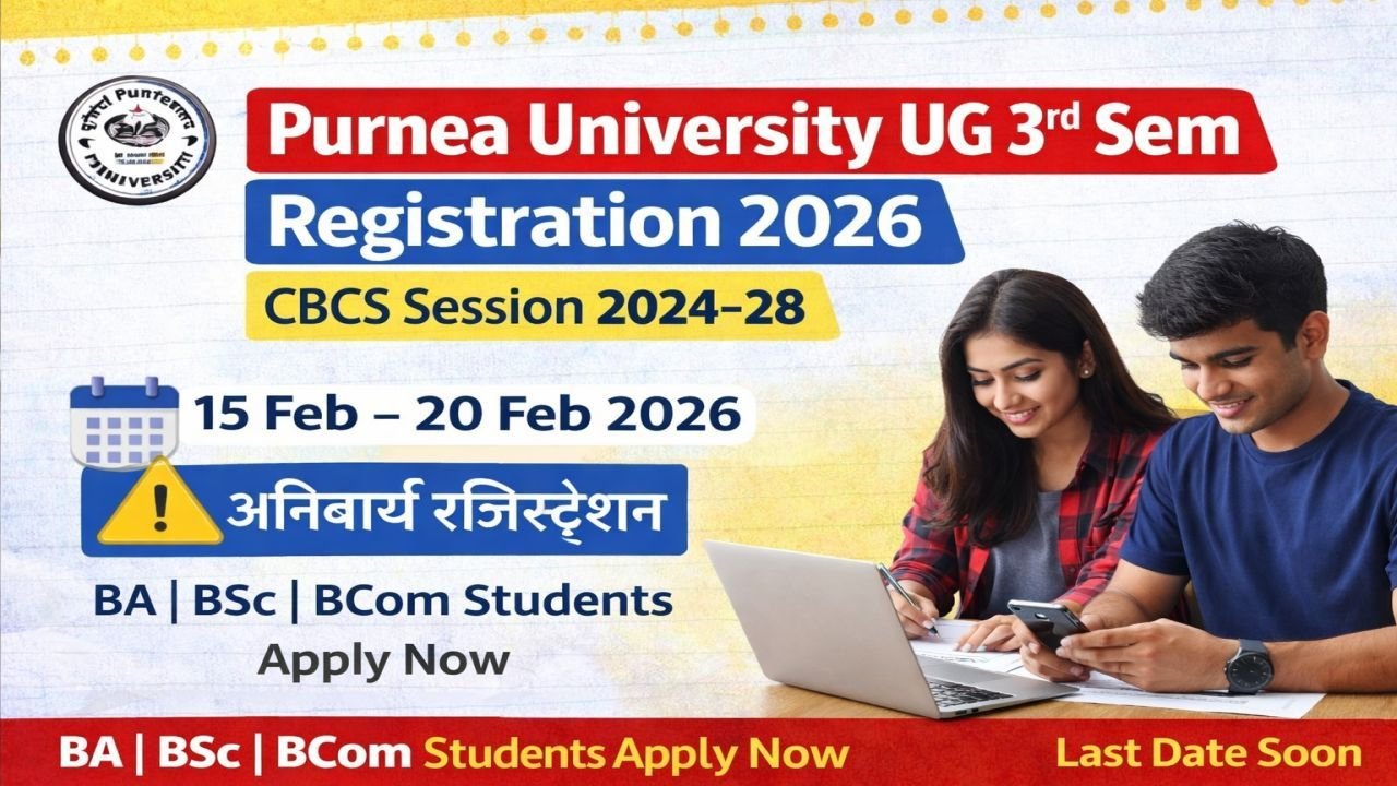 Purnea University UG 3rd Sem Registration 2026