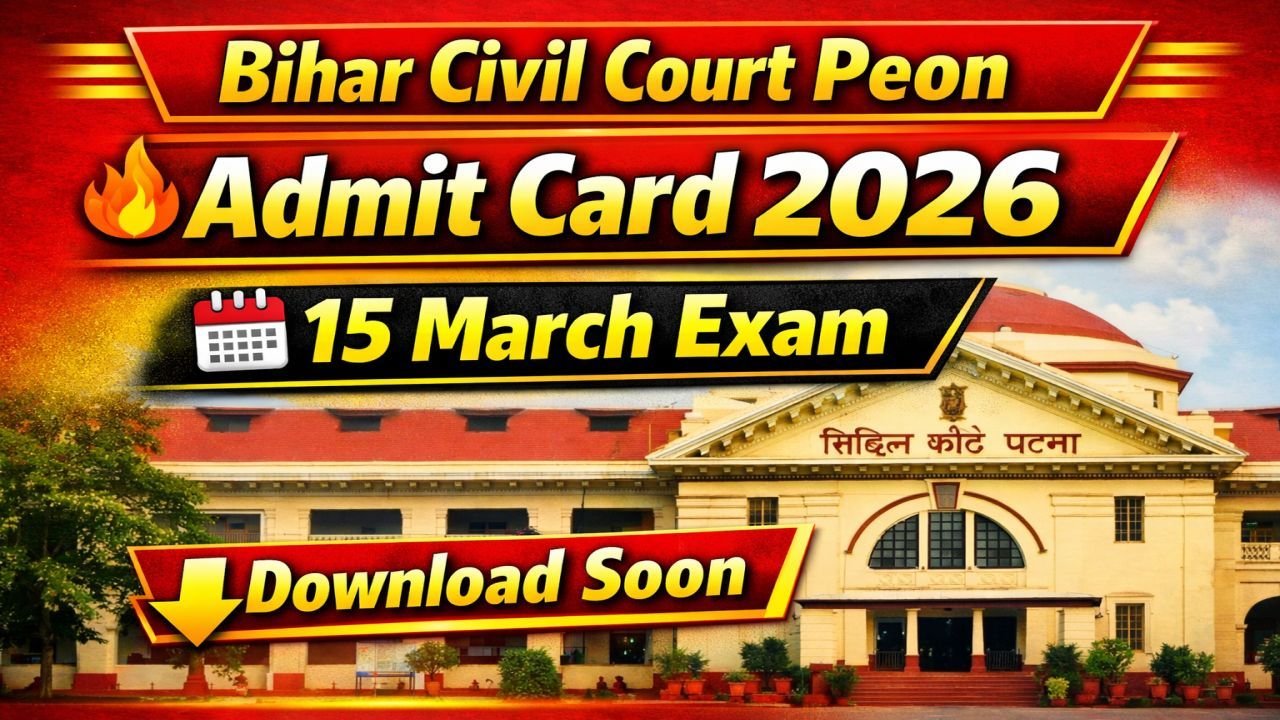 Bihar Civil Court Peon Admit Card 2026