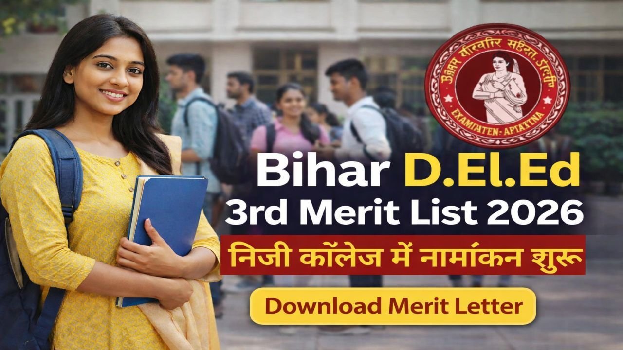 Bihar DElEd Private College 3rd Merit List 2026