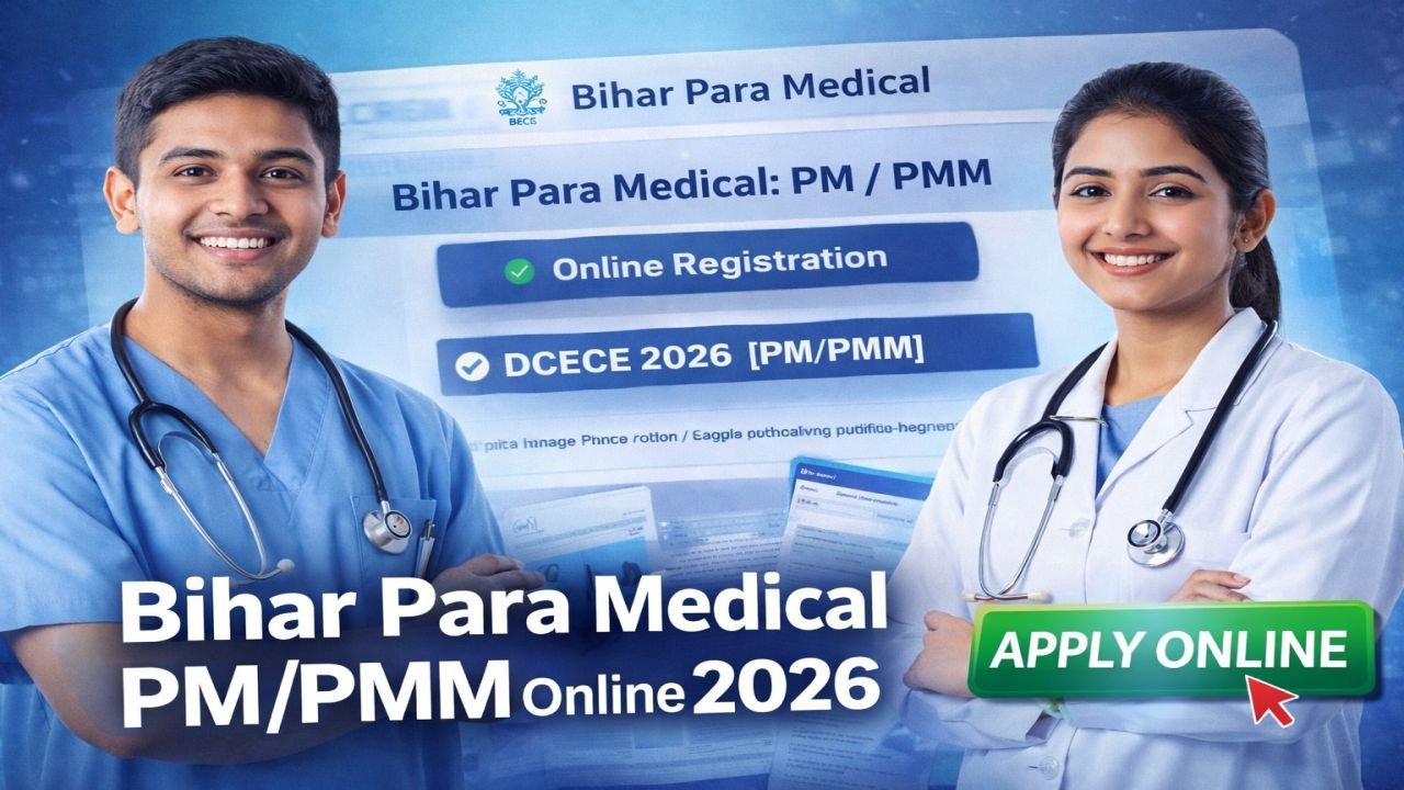 Bihar Para Medical PM PMM Online Form 2026