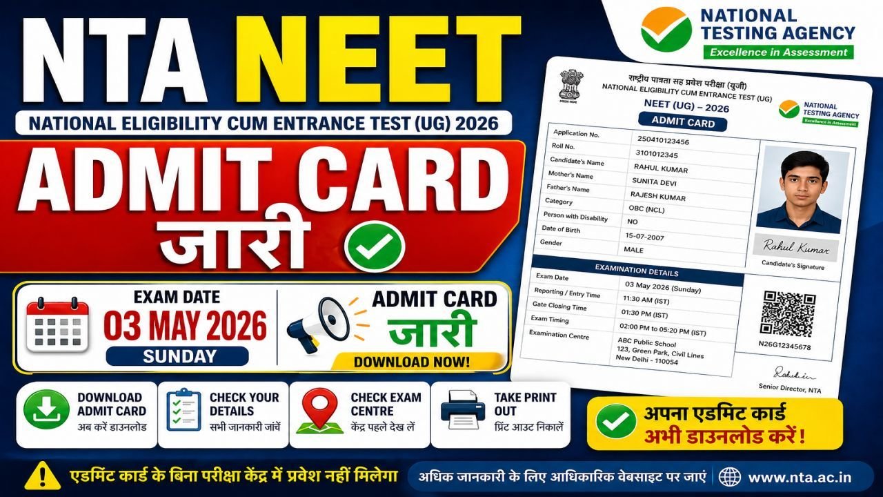 NTA NEET Admit Card 2026