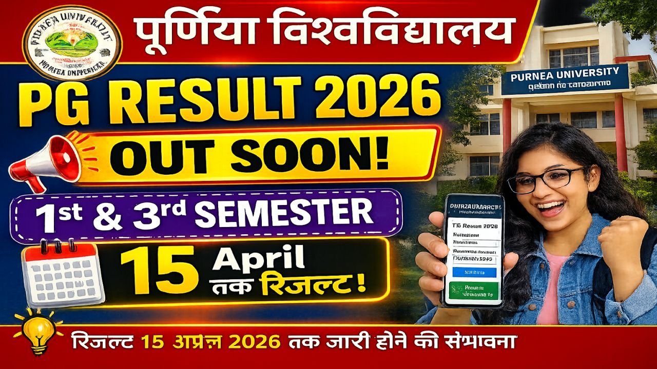 Purnea University PG 1st Sem and 3rd Sem Result 2026