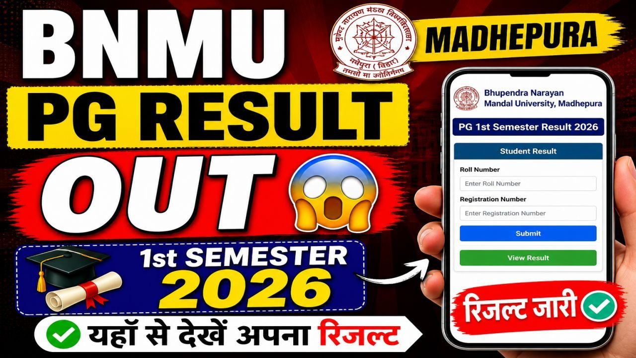 BNMU Madhepura PG 1st Sem Result 2026