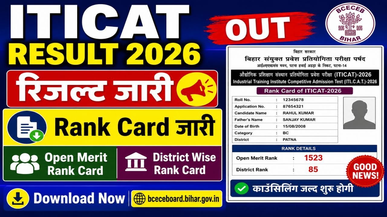 Bihar ITICAT Result 2026