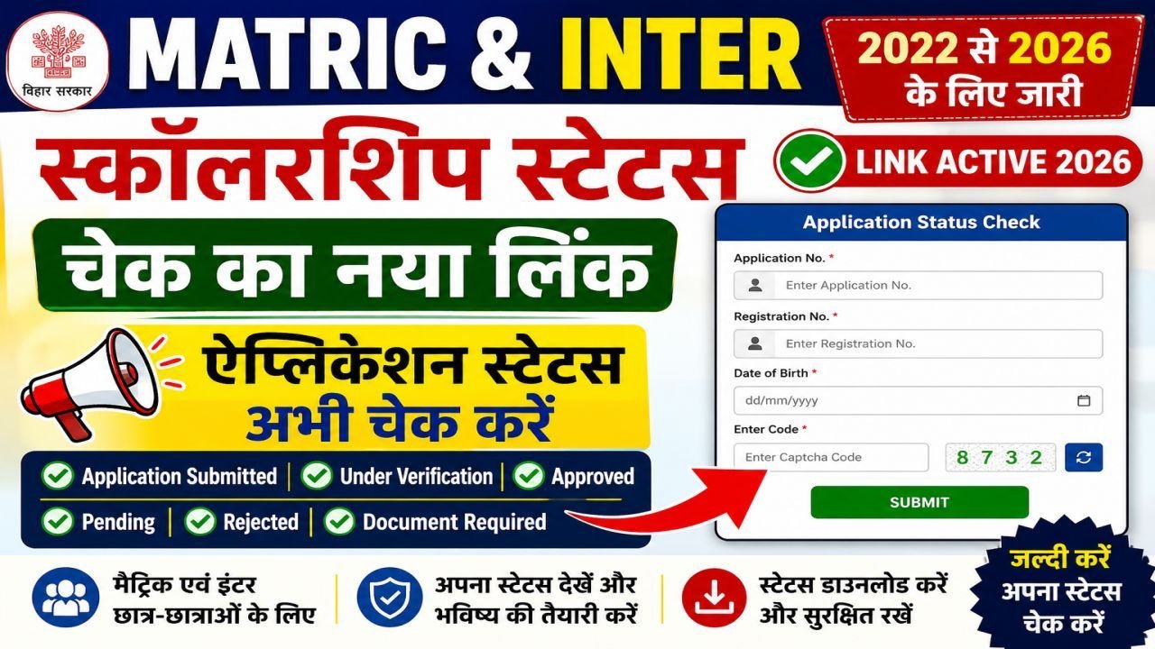 Matric  Inter Scholarship Application Status New Link Active 2026