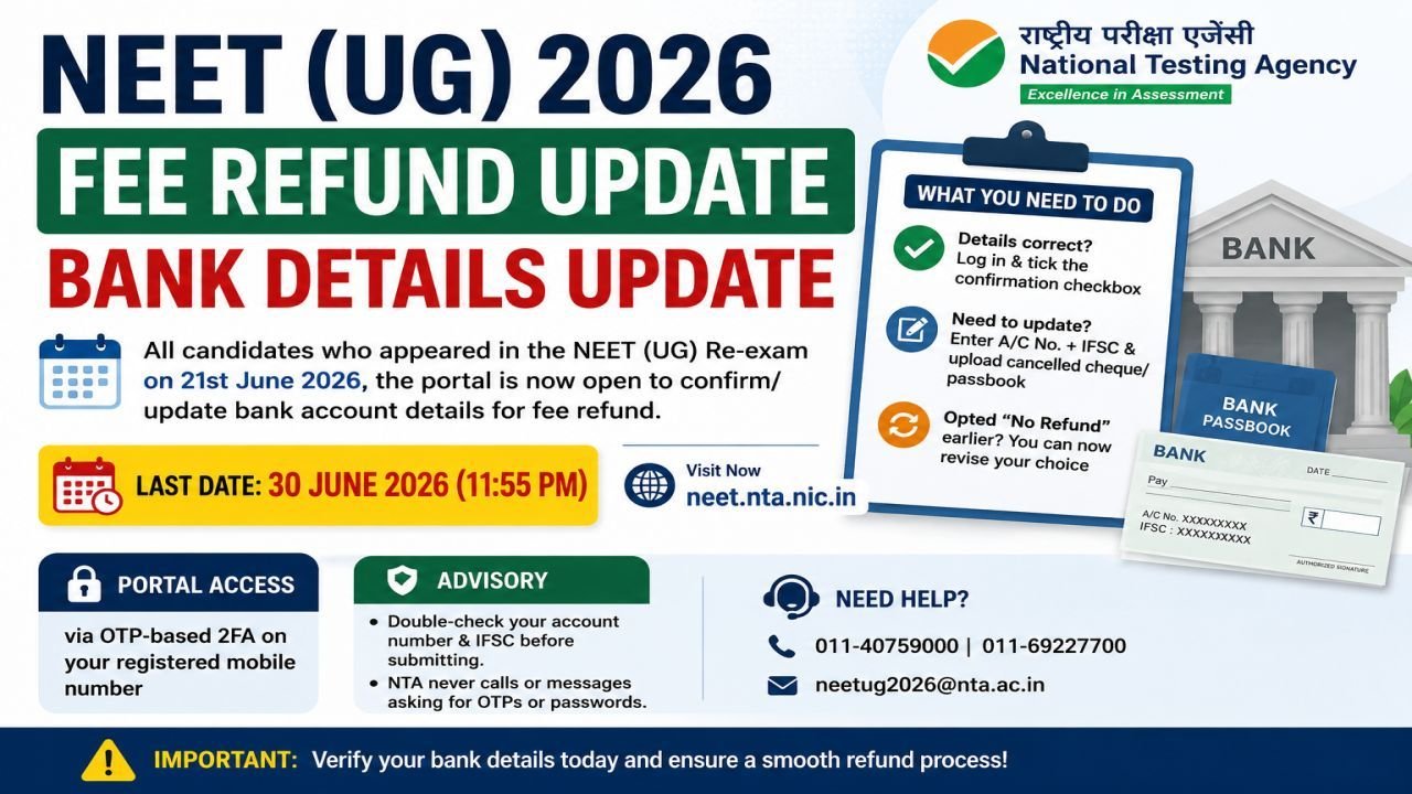 NEET UG 2026 Fee Refund Update