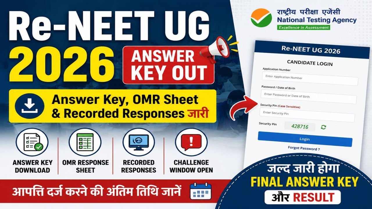 Re-NEET 2026 UG Answer Key Out