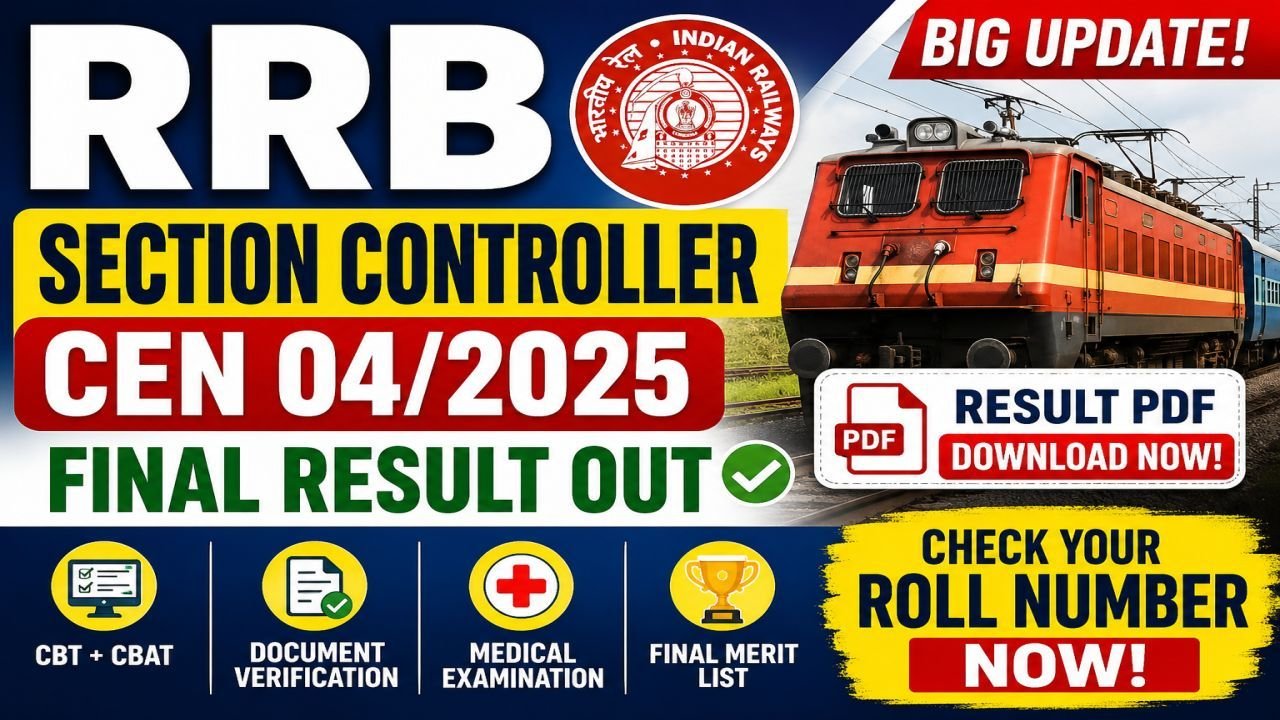 RRB Section Controller CEN 042025 Final Result Out