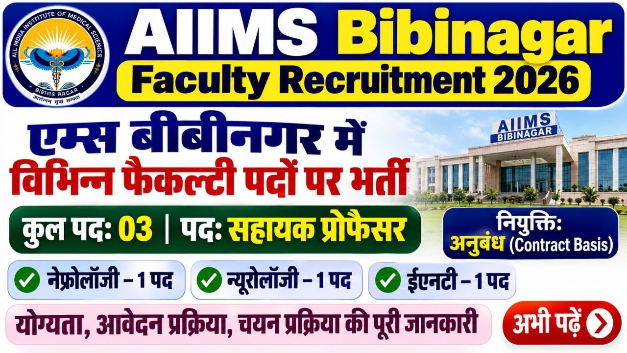 AIIMS Bibinagar Faculty Recruitment 2026