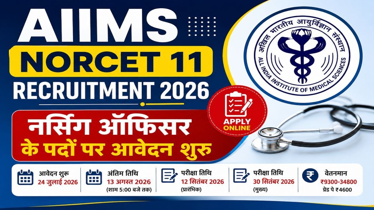 AIIMS NORCET 11 Recruitment 2026