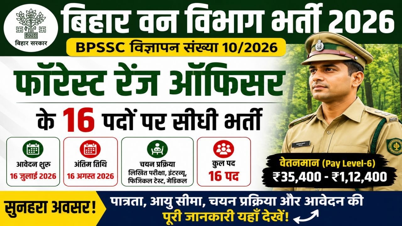 Bihar Forest Range Officer Recruitment 2026