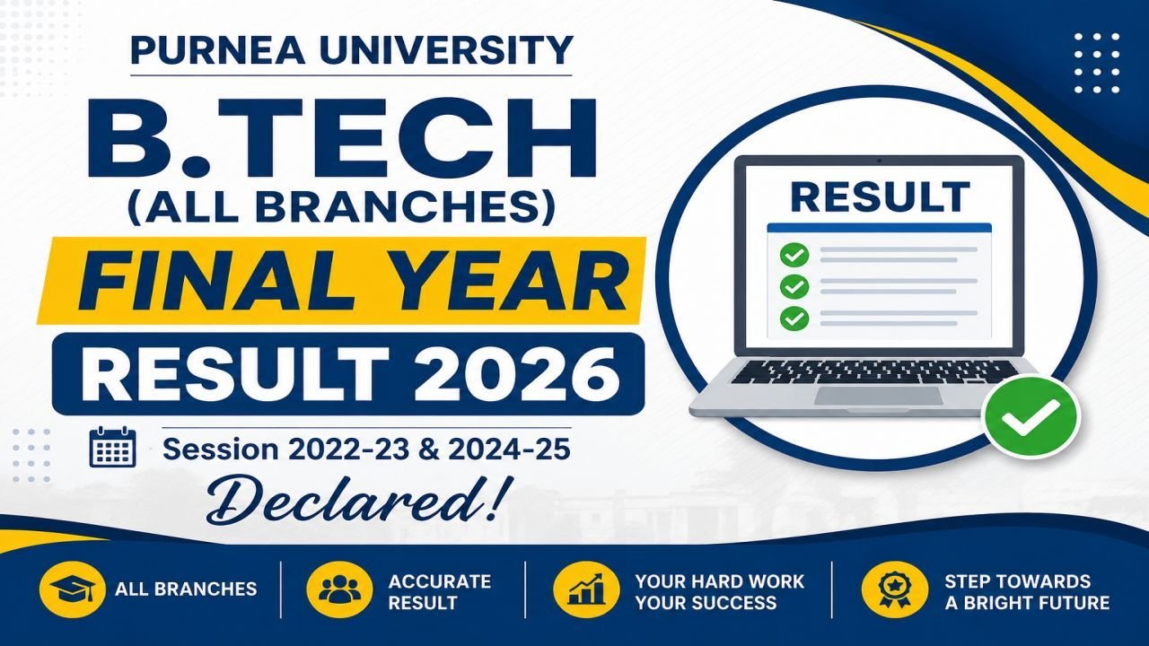 B.Tech Final Year Result 2026 Out (All Branches) Session 2022-23 & 2024-25