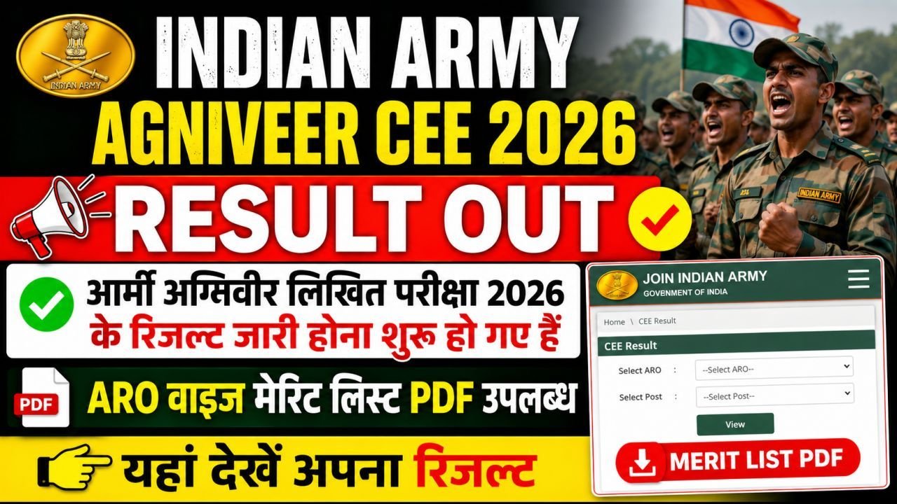 Indian Army Agniveer CEE Result 2026