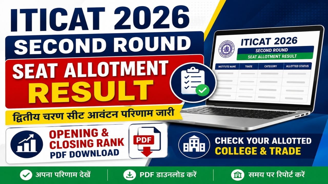 ITICAT 2026 Second Round Seat Allotment Result Released