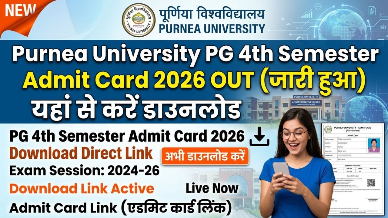 Purnea University PG 4th Semester Admit Card 2026 Out