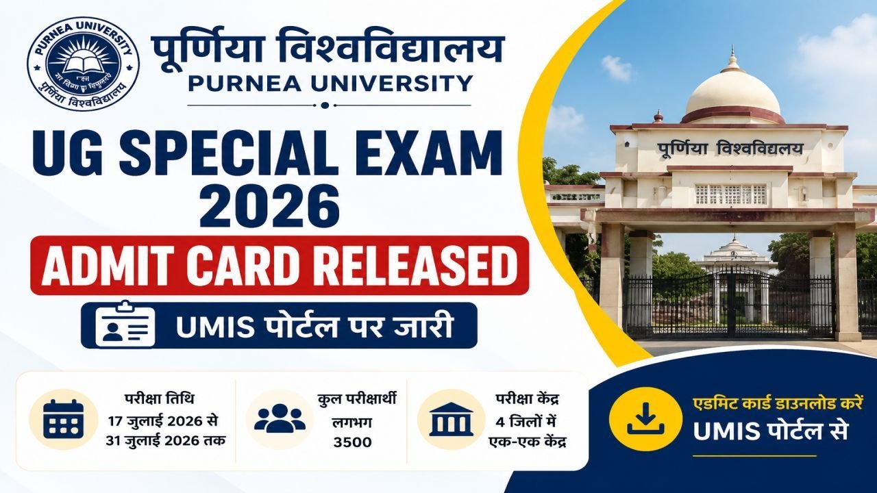 Purnea University UG Special Exam 2026 Admit Card Released