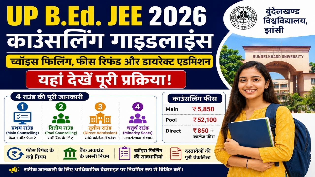 UP BEd JEE 2026 Counselling Guidelines