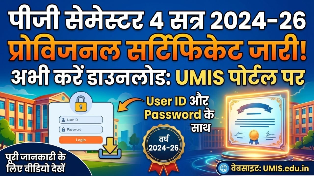 PG Semester 4 Provisional Certificate 2024-26