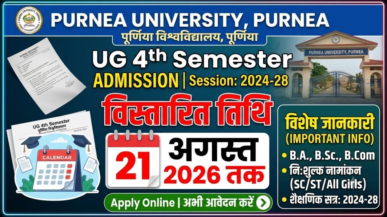 Purnea University UG 4th Semester Admission Date Extended