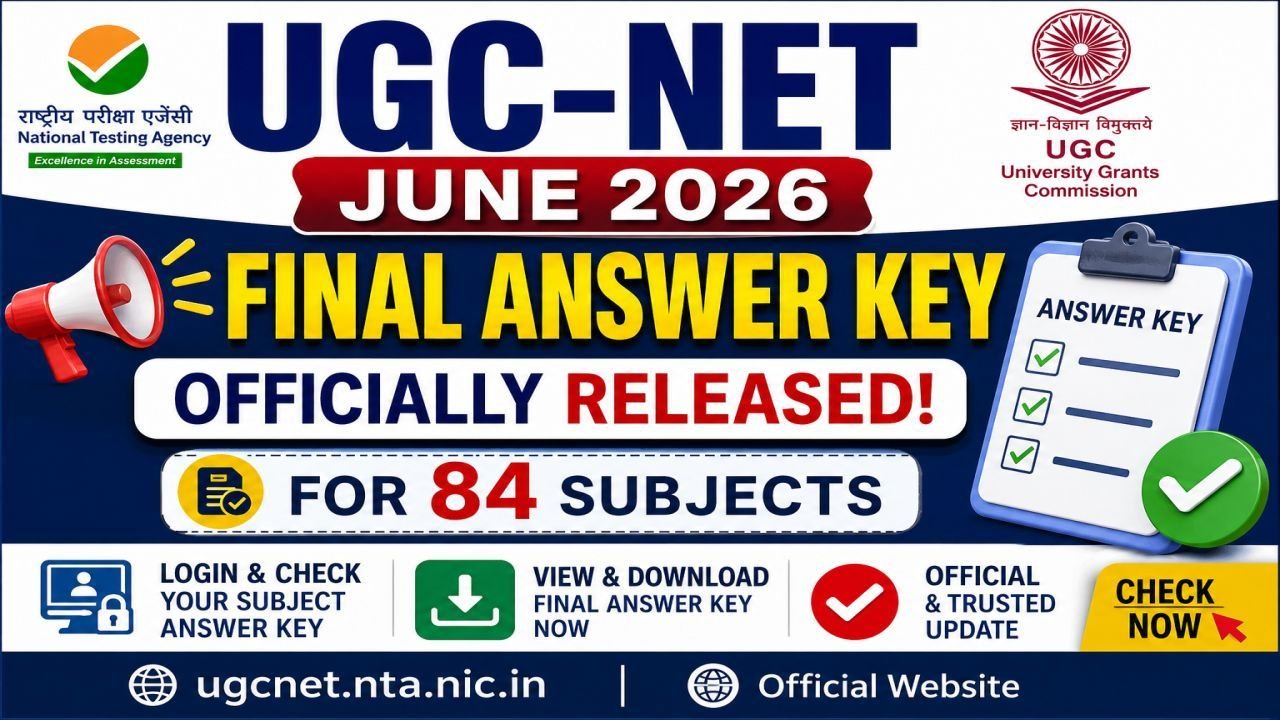 UGC NET June 2026 Final Answer Key Released