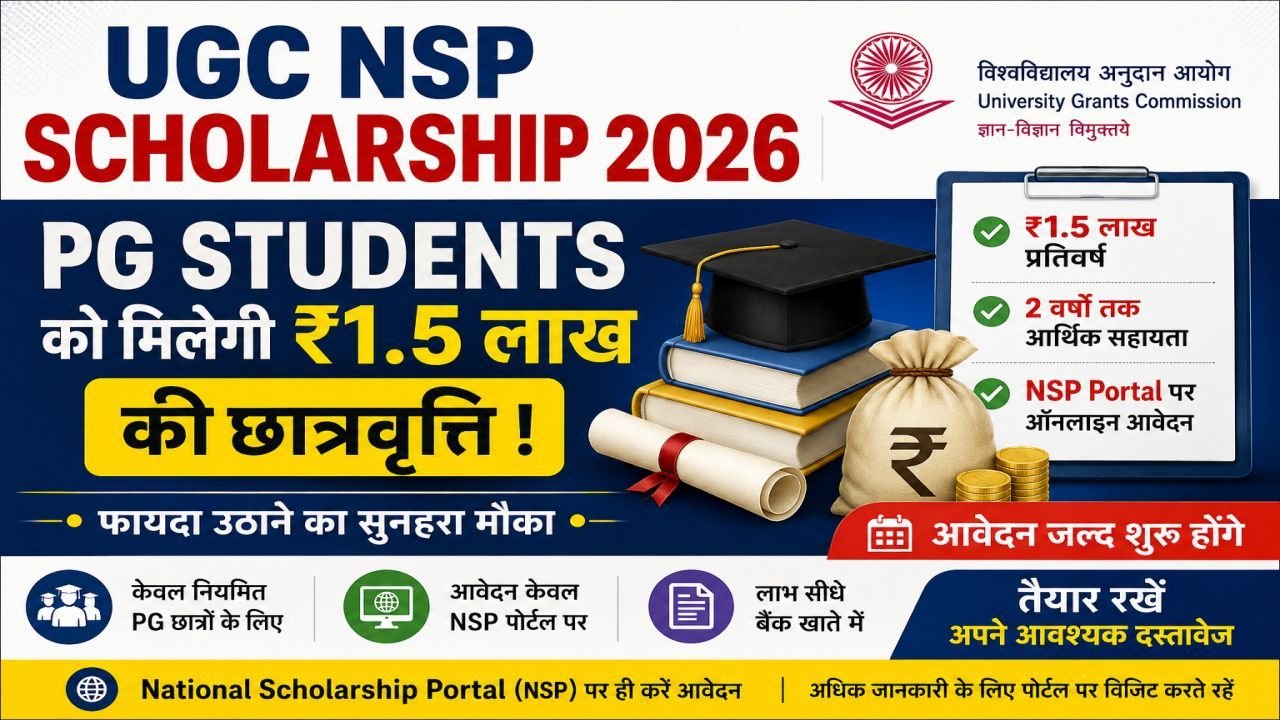 UGC NSP Scholarship 2026 for PG Students