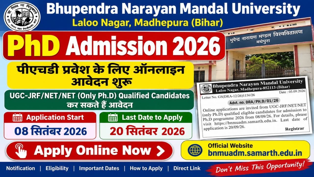 BNMU PhD Admission 2026