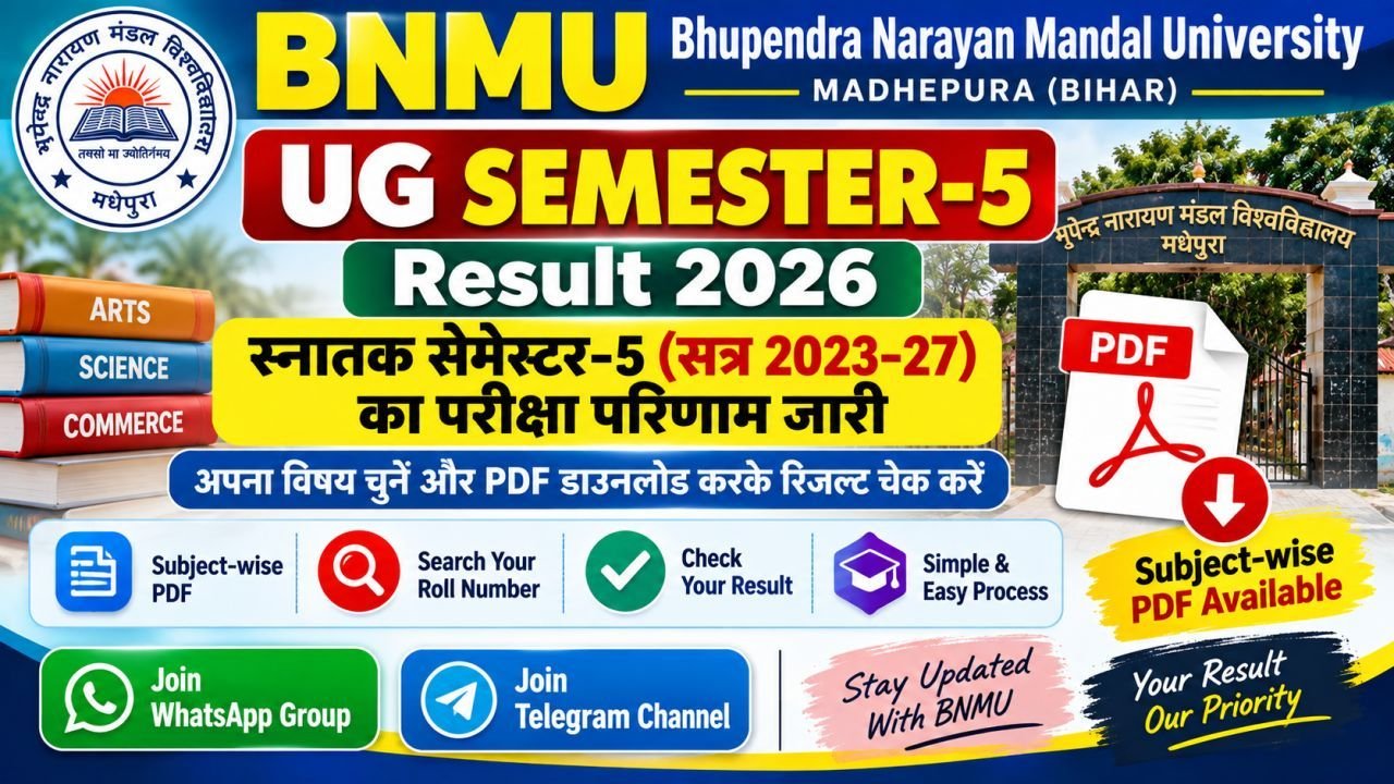 BNMU UG Semester 5 Result 2026