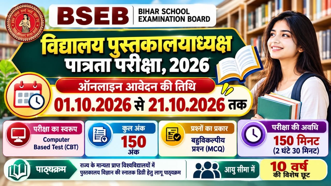BSEB School Librarian Eligibility Test 2026
