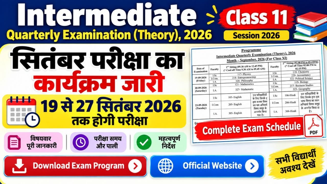 Intermediate Quarterly Examination 2026