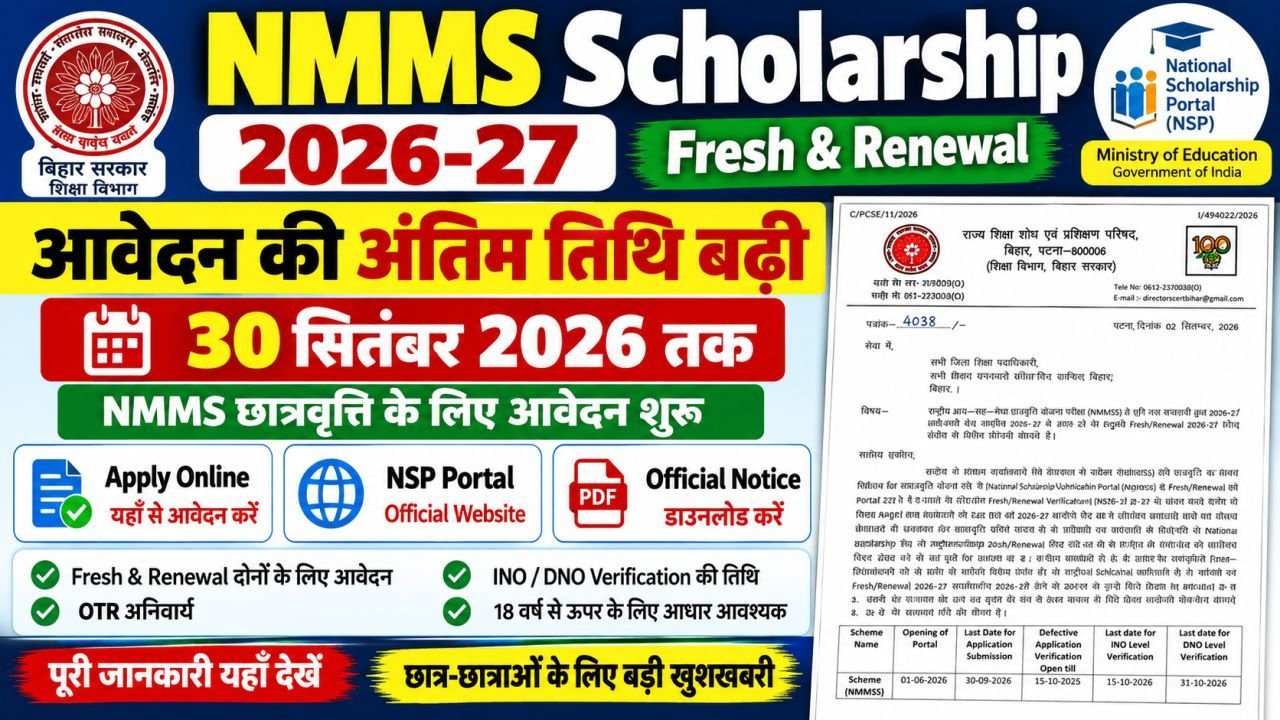 NMMS Scholarship 2026-27