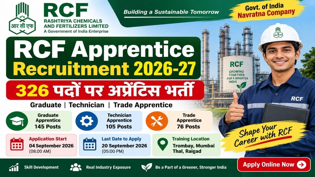 RCF Apprentice Recruitment 2026-27