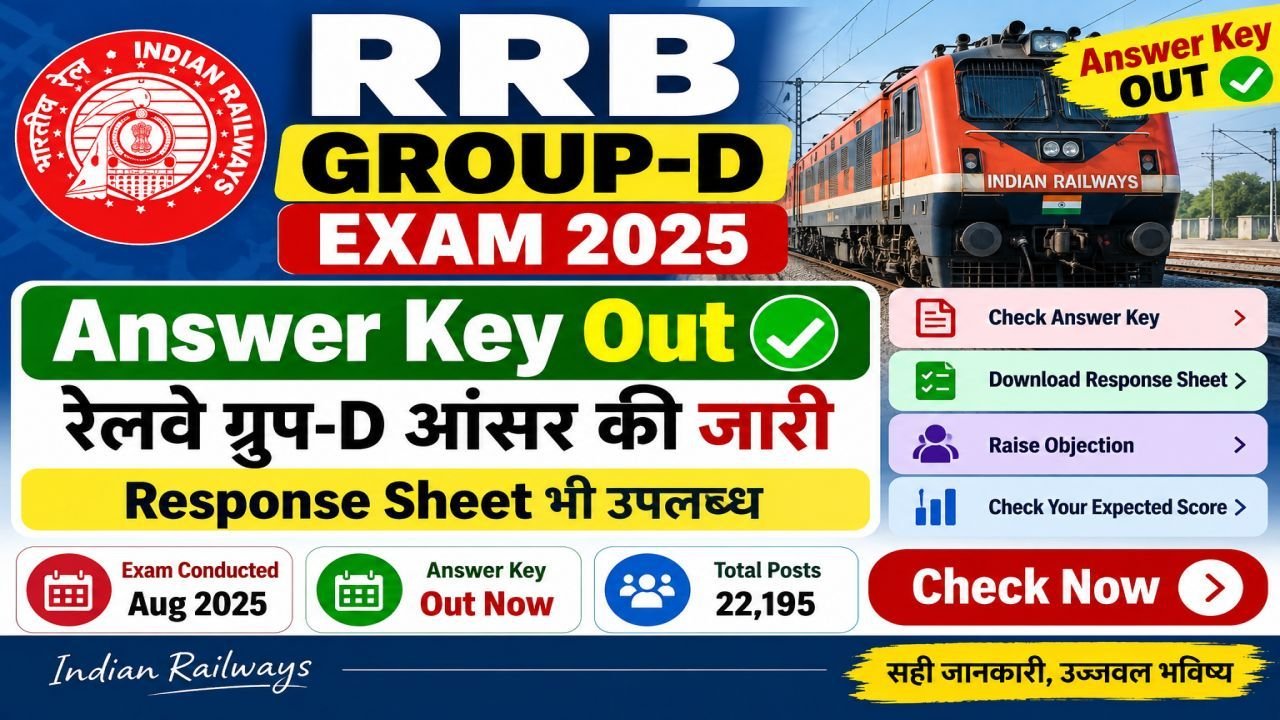 RRB Group-D Answer Key 2025 Out