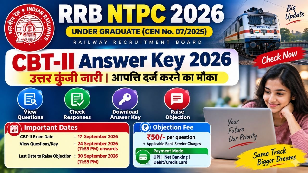 RRB NTPC UG CBT-II Answer Key 2026